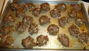 Meatballs after cooking