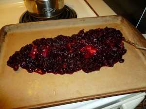 Pork loin covered with cranberry "crust"
